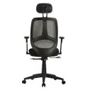 Кресло BRABIX "Saturn ER-400", с подголовником, комбинированное, черное/серое, 530871 (530871)