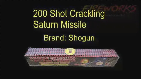 Crackling saturn missile 200 shot