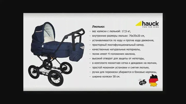 Коляска 2 в 1 hauck Arctica (rus)