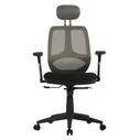Кресло BRABIX "Saturn ER-400", с подголовником, комбинированное, черное/серое, 530871 (530871)
