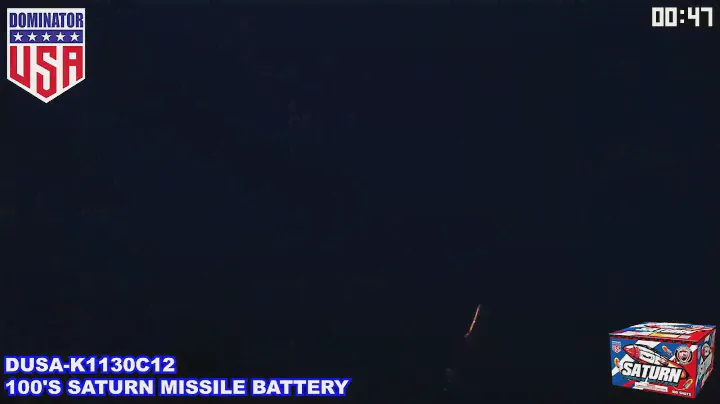 DUSA K1130C12 Dominator USA 100 Shot Saturn Missile Battery