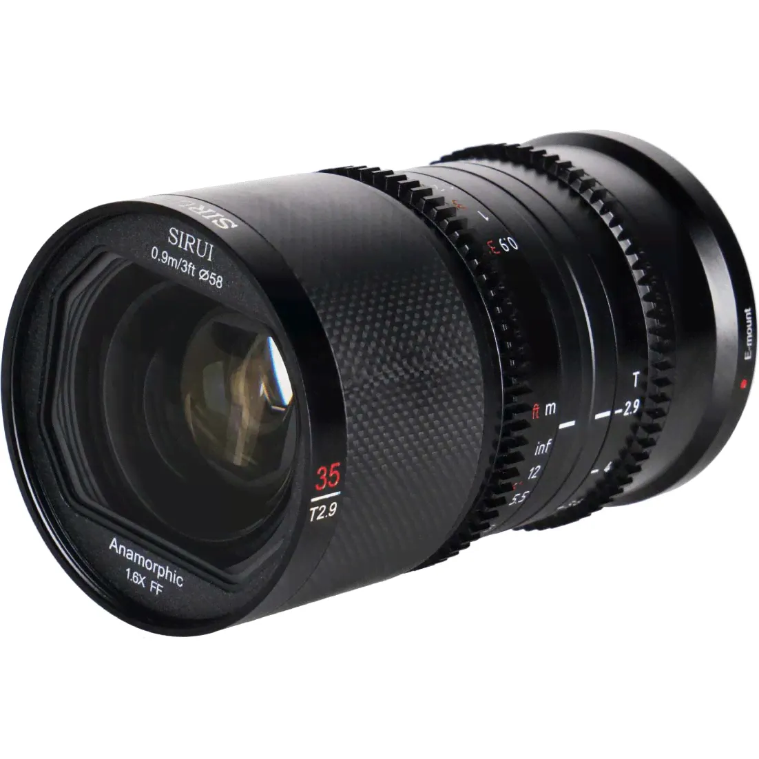 Объектив Sirui Saturn 35mm T2.9 1.6x FF Anamorphic E-mount (Neutral Flare)