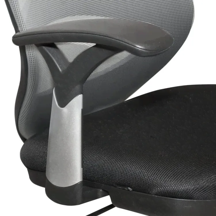 Кресло офисное Brabix Saturn ER-400 сетка/ткань черно-серое 530871 (1) (71779)-0