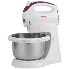 Миксер с чашей Saturn ST-FP1055 белый 280Вт 5скоростей чаша 2,5л нерж.+вращается