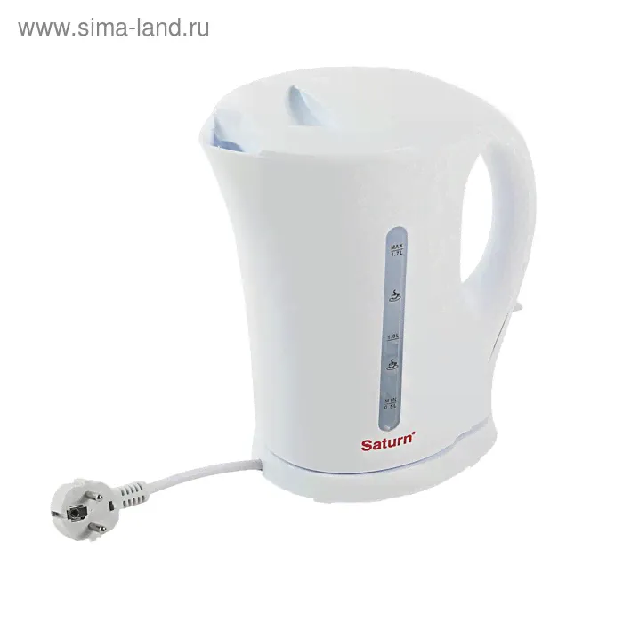 Чайник электрический Saturn ST-EK0002, 1.7 л, 2200 Вт, белый-0
