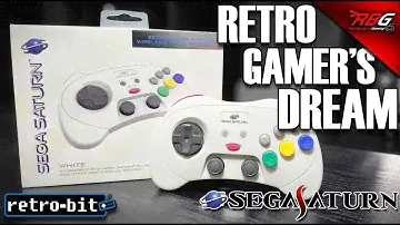 RetroBit Sega Saturn Wireless Pro Controller - Unboxing & Testing for Nintendo Switch